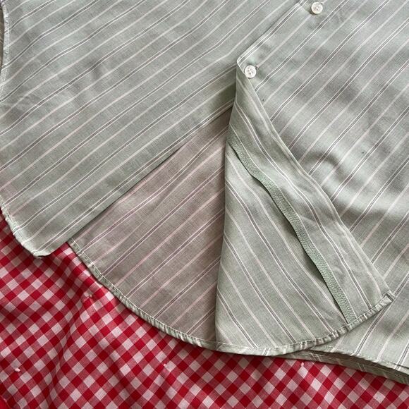 Vintage 50s / 60s Mens Green Button Down Short Sleeve Shirt // Size Medium - Picture 5 of 5